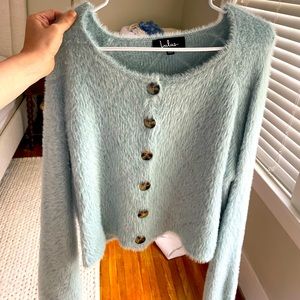 Lulu’s fuzzy long sleeve top. Size small.